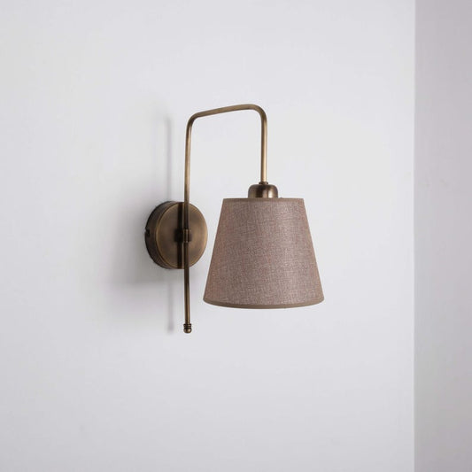 Vintage Wall Lamp with Linen Shade