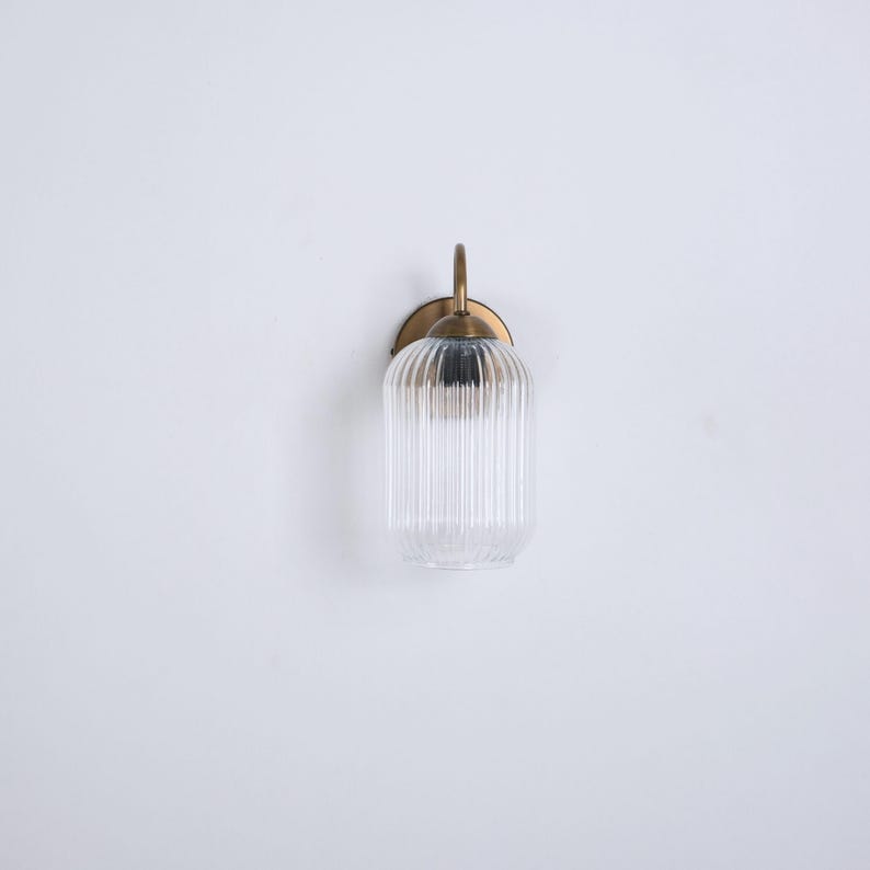 Minimalist Vanity Wall Lamp, Unique Glass Sconce, Modern Wall Lighting