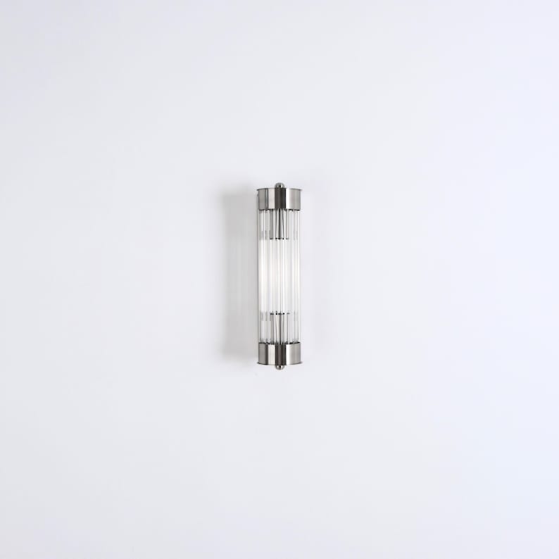 Antique Glass Wall Light, Art Deco Vintage Wall Sconce