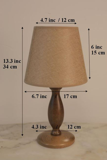 Tiny Walnut Table Lamp – Mid Century Night Light | LIPA